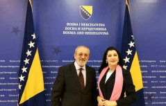 23. октобар 2017. Народна посланица Јадранка Јовановић са замеником градоначелника Града Сарајева Ивицом Шарићем